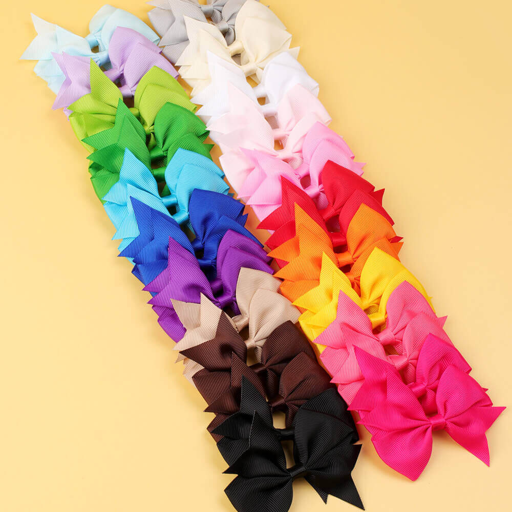 40PCS 3'' Cute Ribbon Hair Bows for Girls