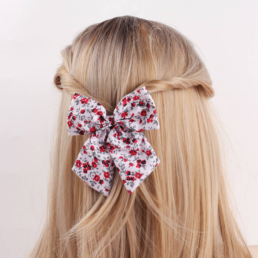 4'' Cute Flower Sailor Hair Clip Bows