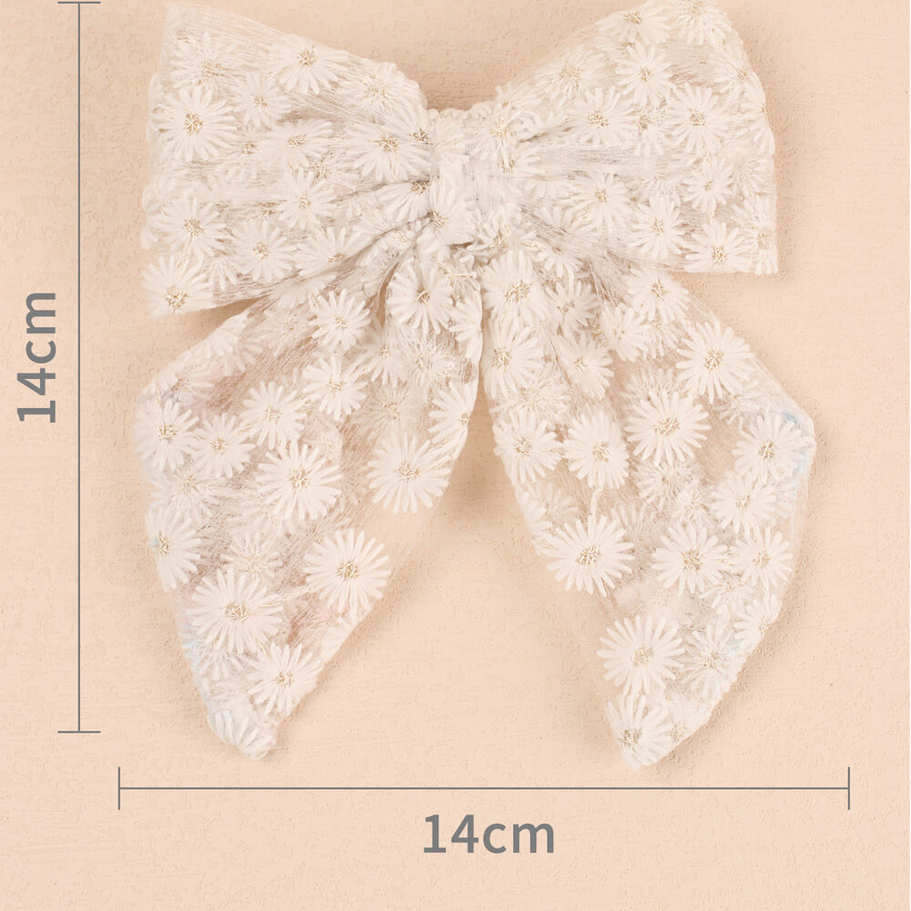 Lace Flower Large Hair Bows