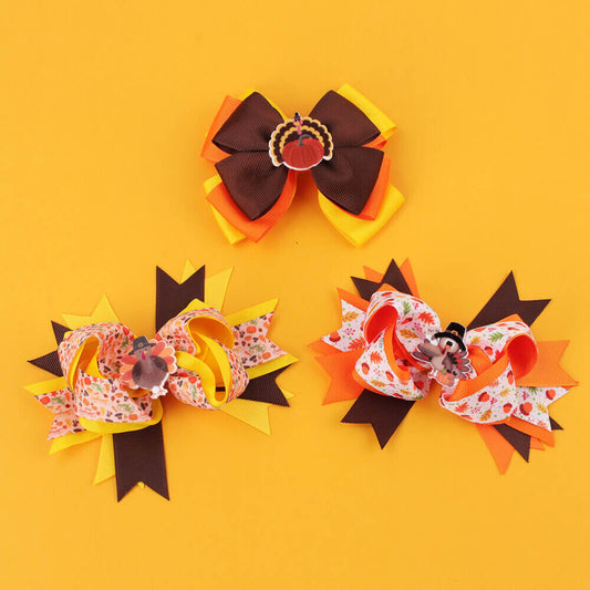  Thanksgiving Hair Bows