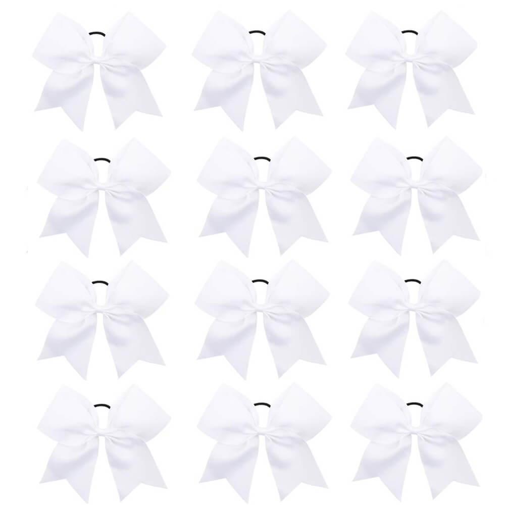 12PCS 7" Large Cheer Bows for Cheerleading Teen Girls