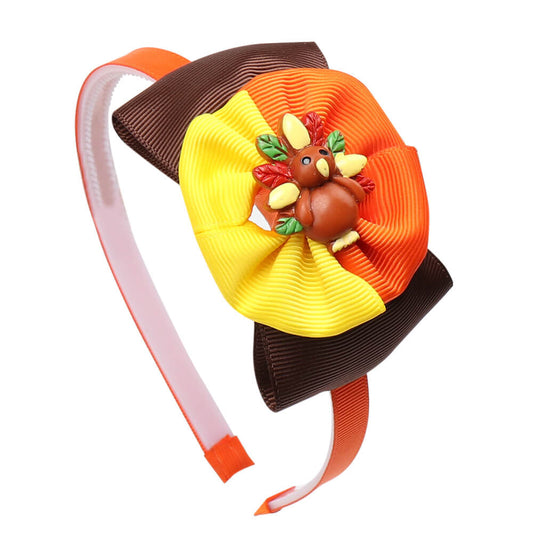 Thanksgiving Turkey Bows Headband