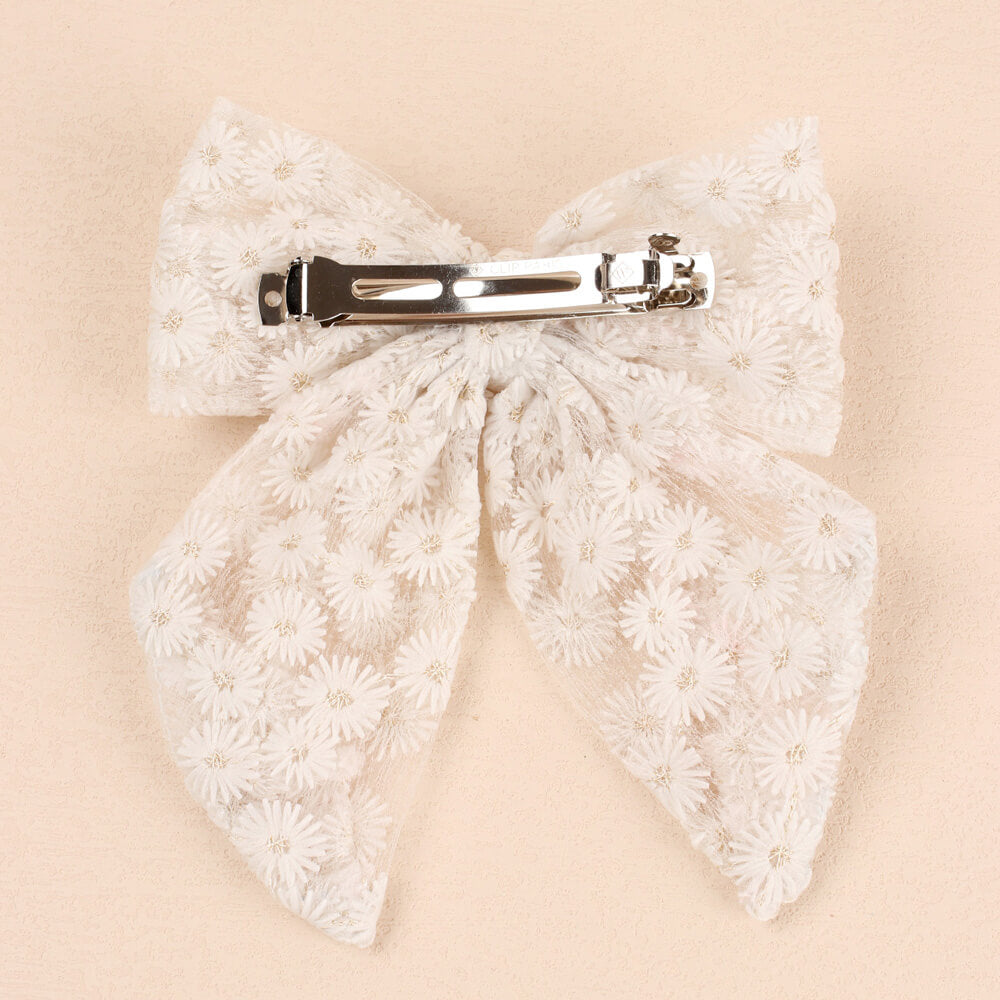 Lace Flower Large Hair Bows