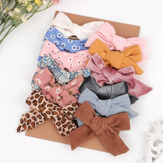 Velvet Bowknot Baby Headbands