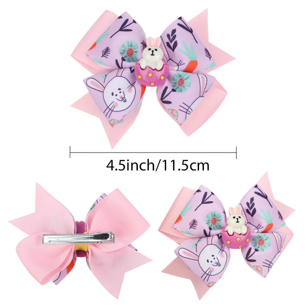 easter rabbit hair clips