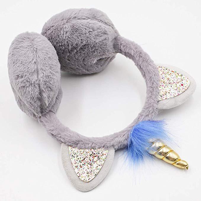 Cute Plush Unicorn Winter Warm Earmuffs