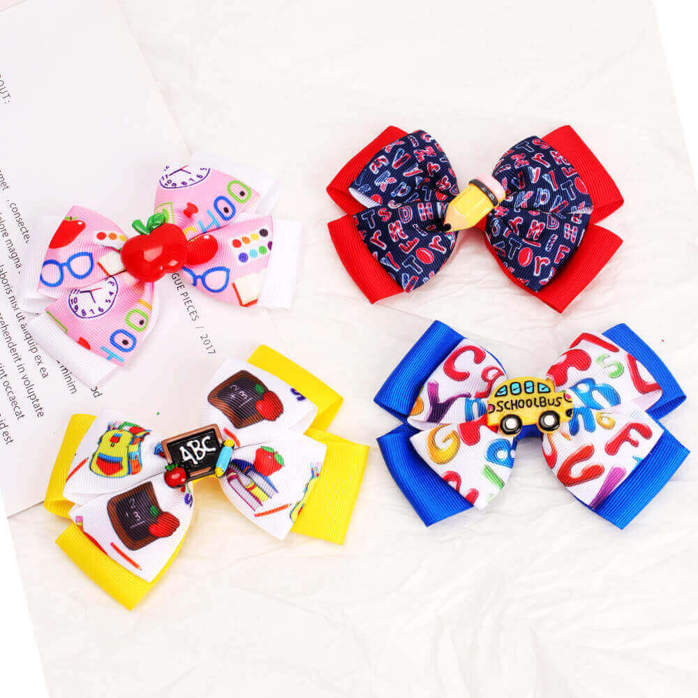 Back to School Hair Bows