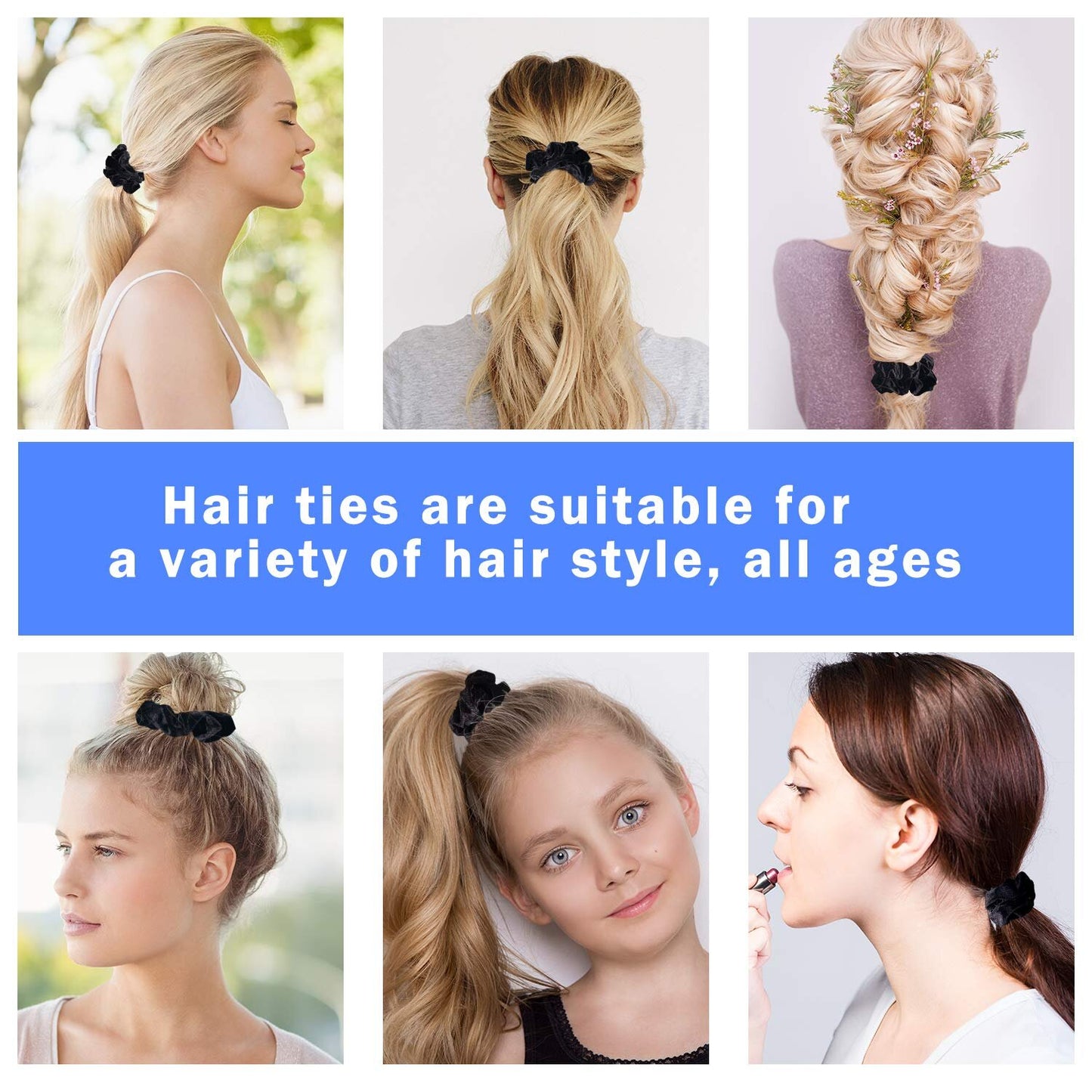 12PCS Velvet Hair Scrunchies for Women