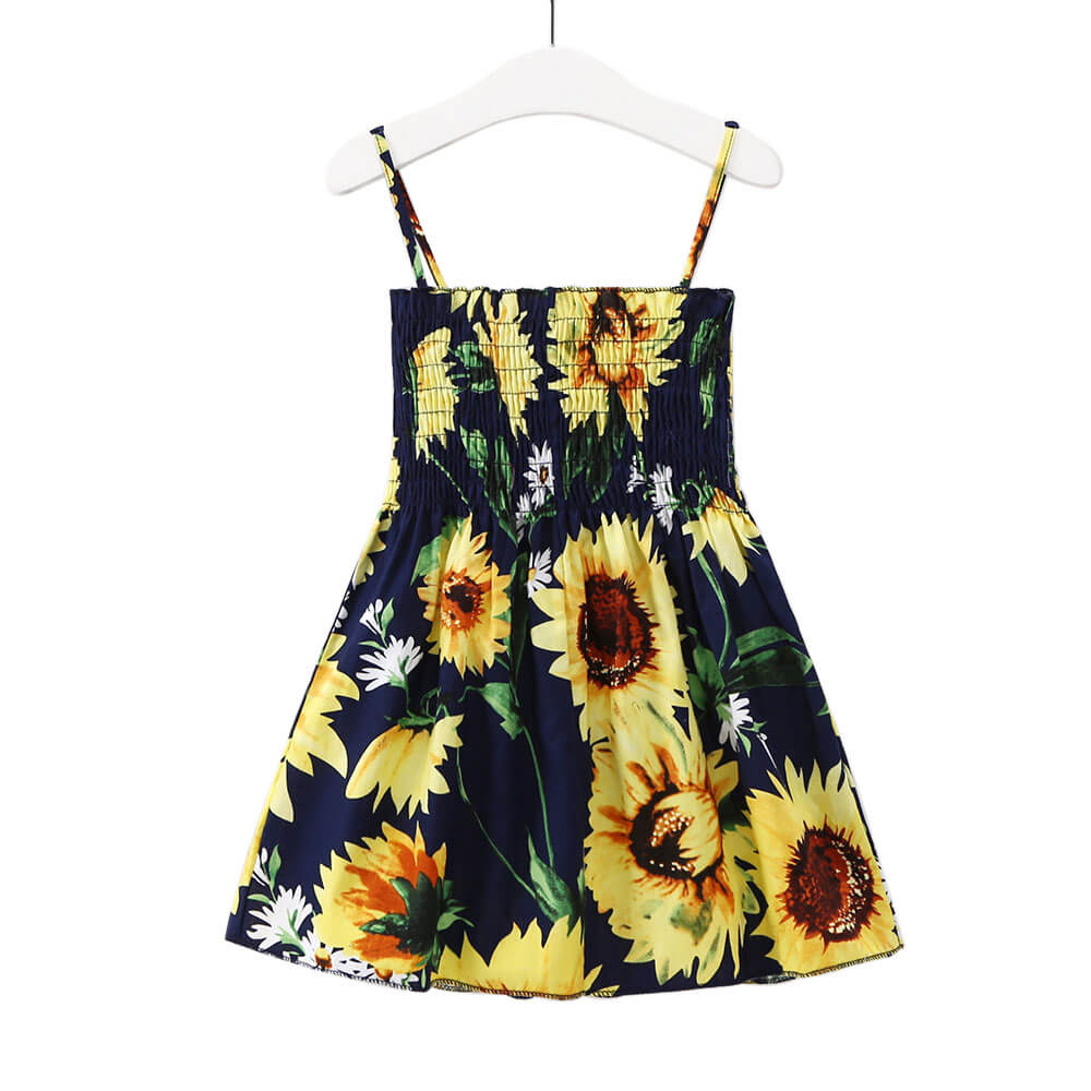Sleeveless Sunflower Holiday Dress