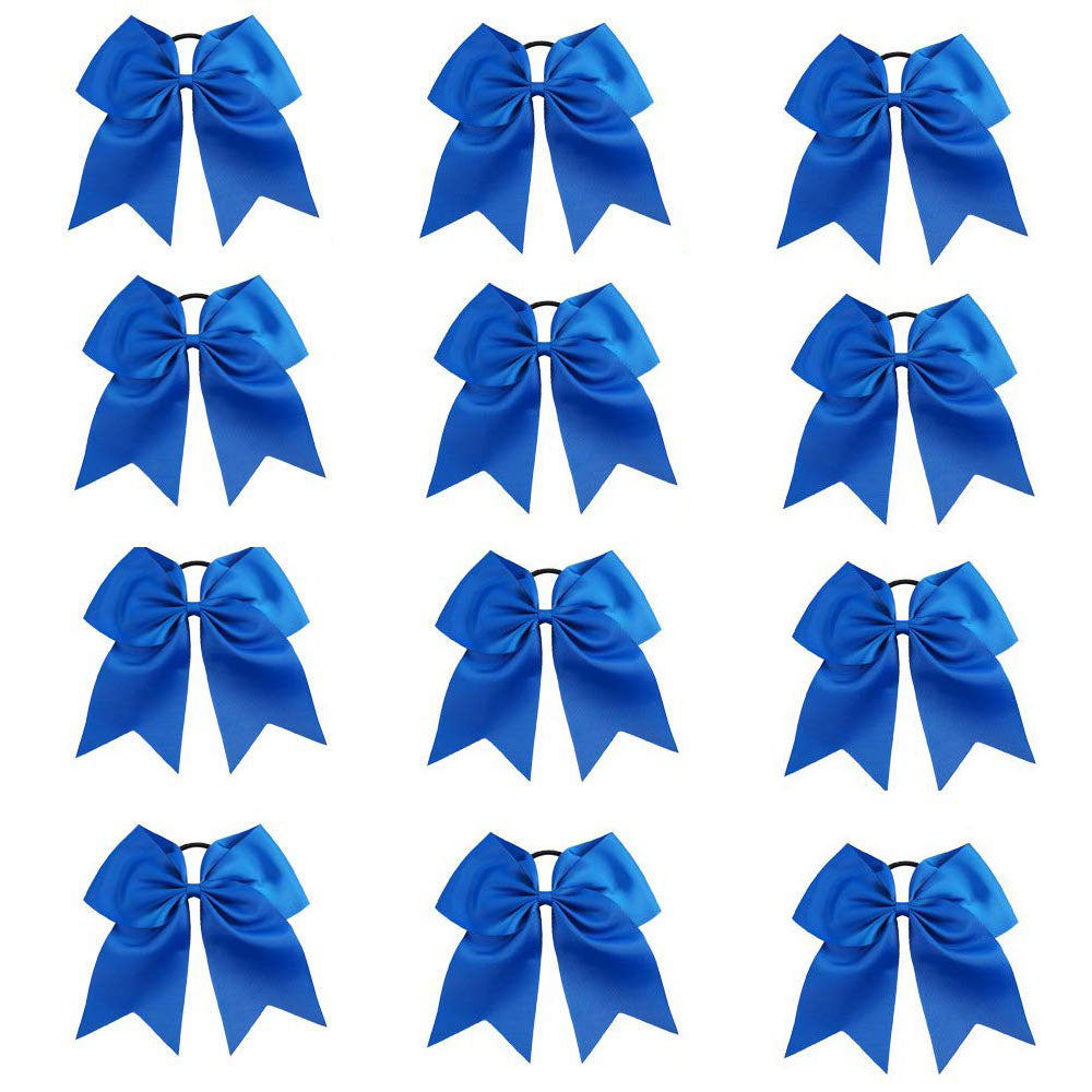 12PCS 7" Large Cheer Bows for Cheerleading Teen Girls