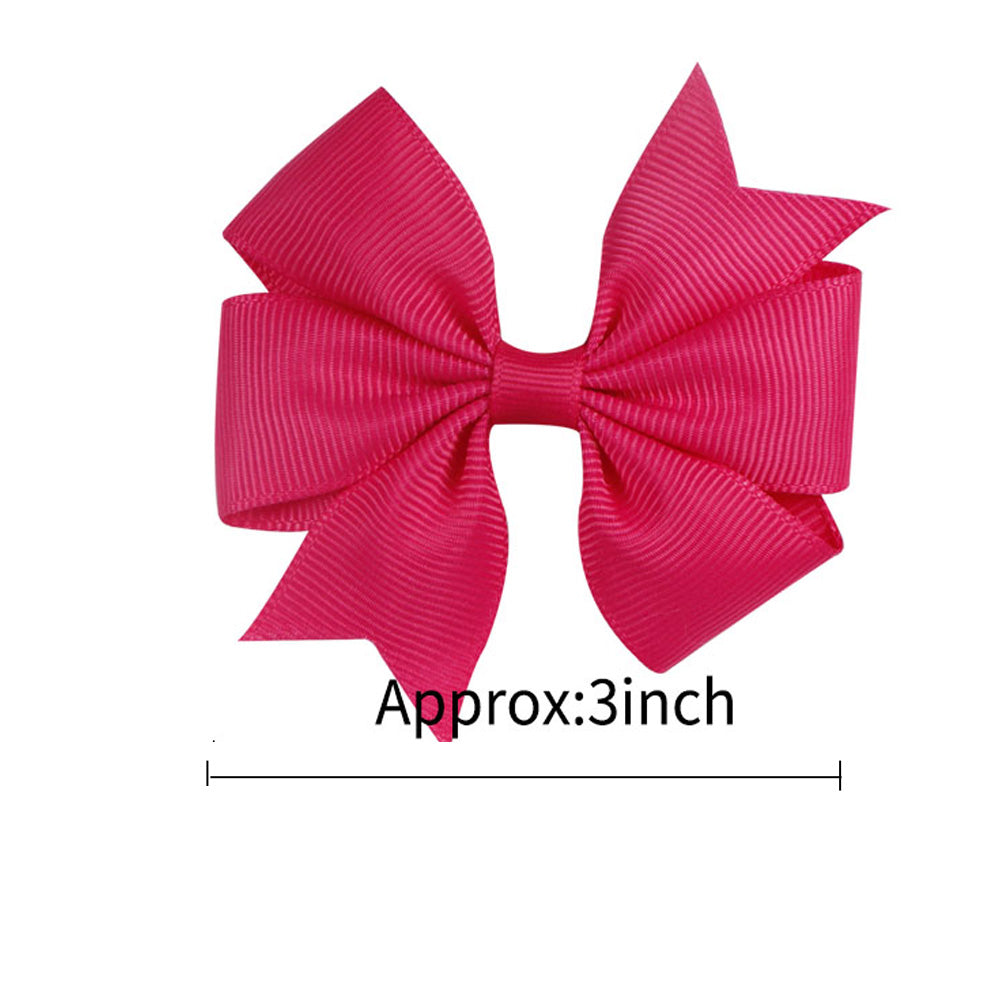 Baby Girl Bows | 40 colors 3 inch Pinwheel Girls Hair Bows