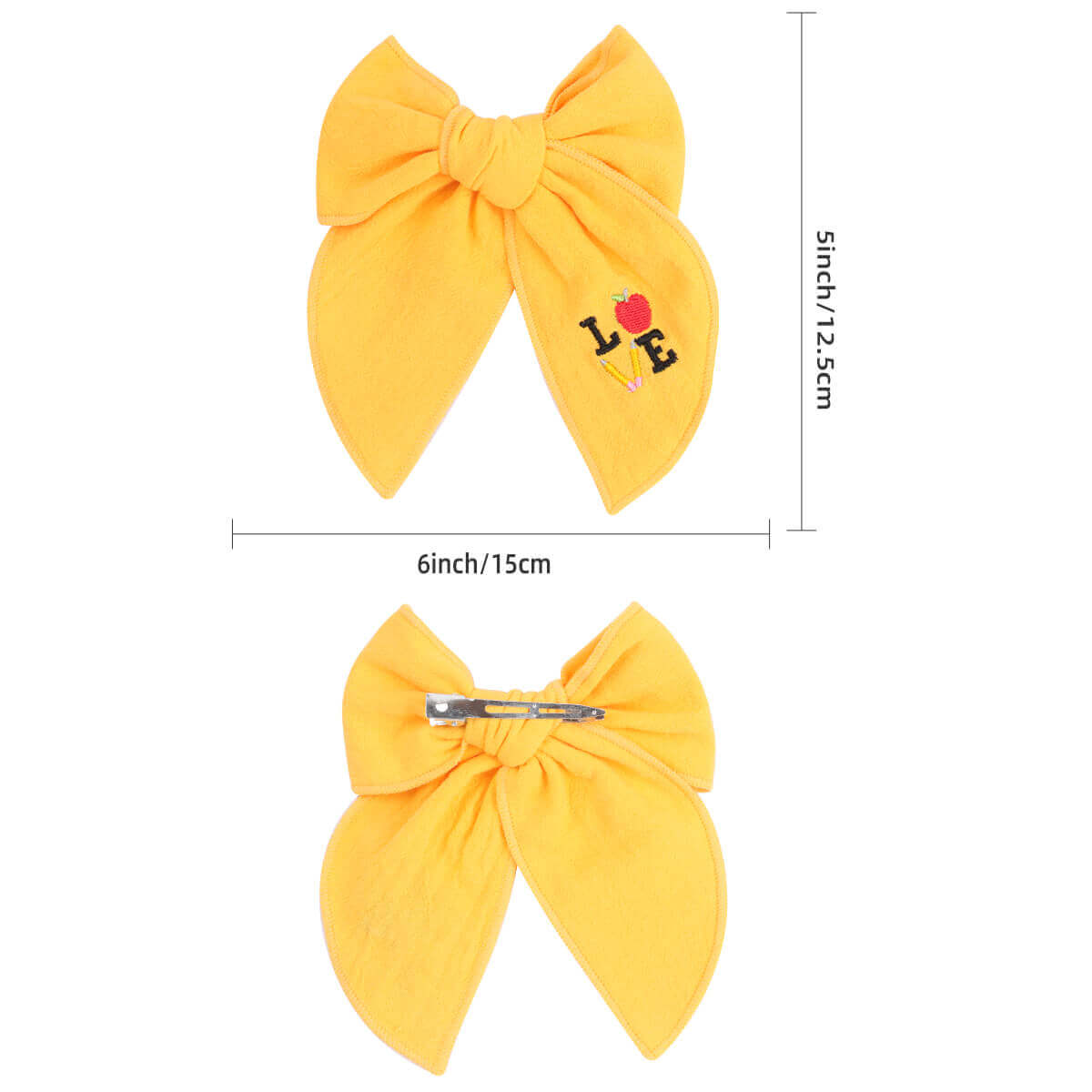 6'' Back to School Fable Hair Bows
