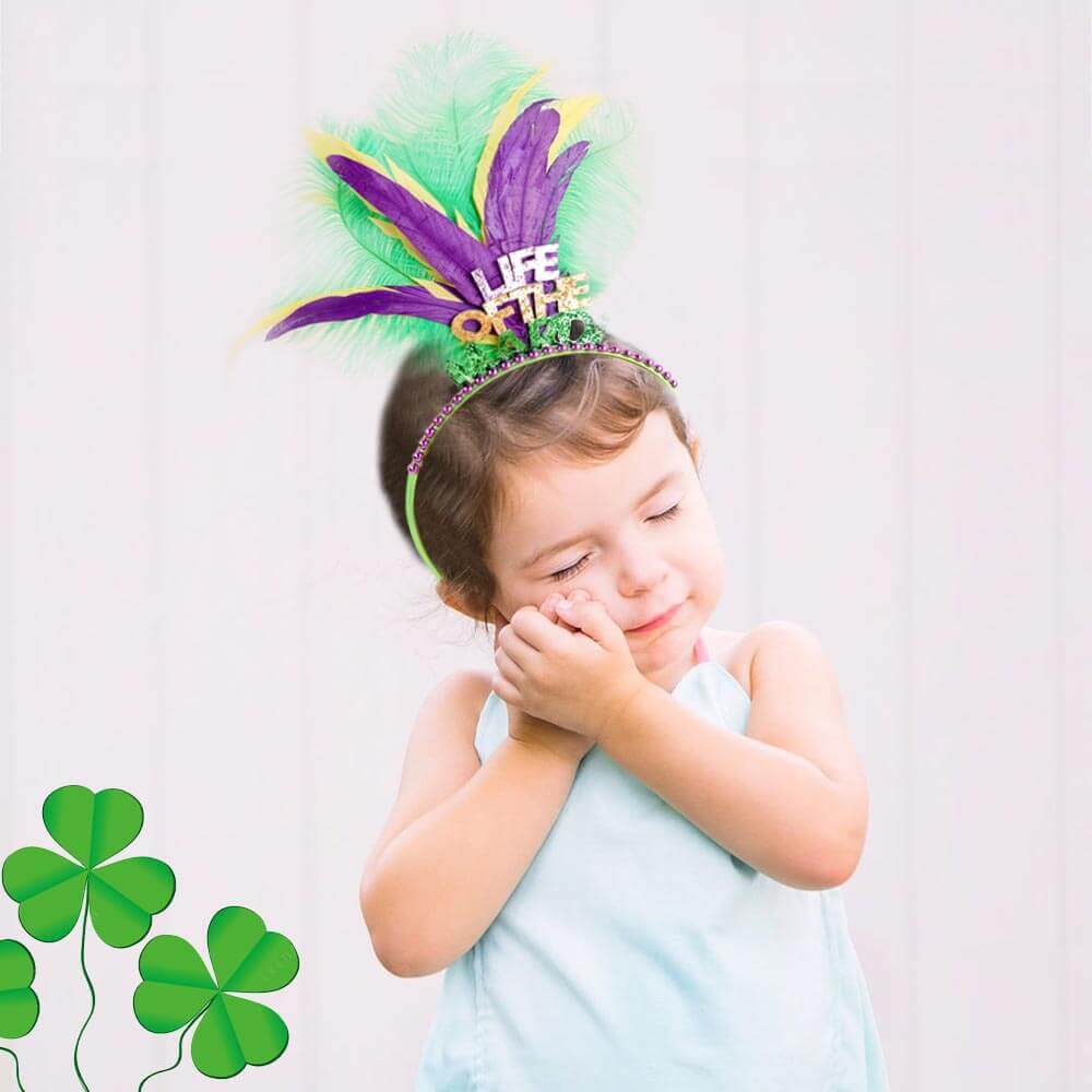 Colorful Feather Carnival Party Headbands