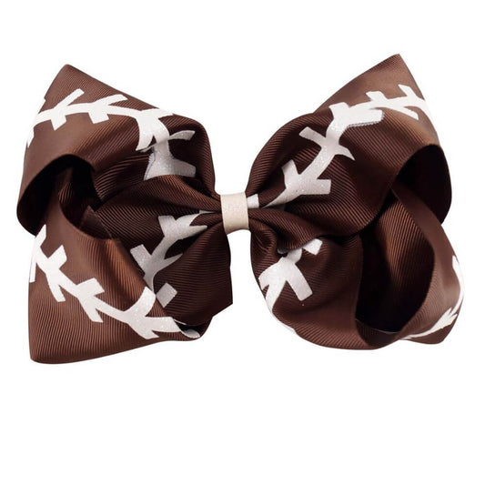 Large Softball Ribbon Hair Bows | Boutique Baseball for Girls