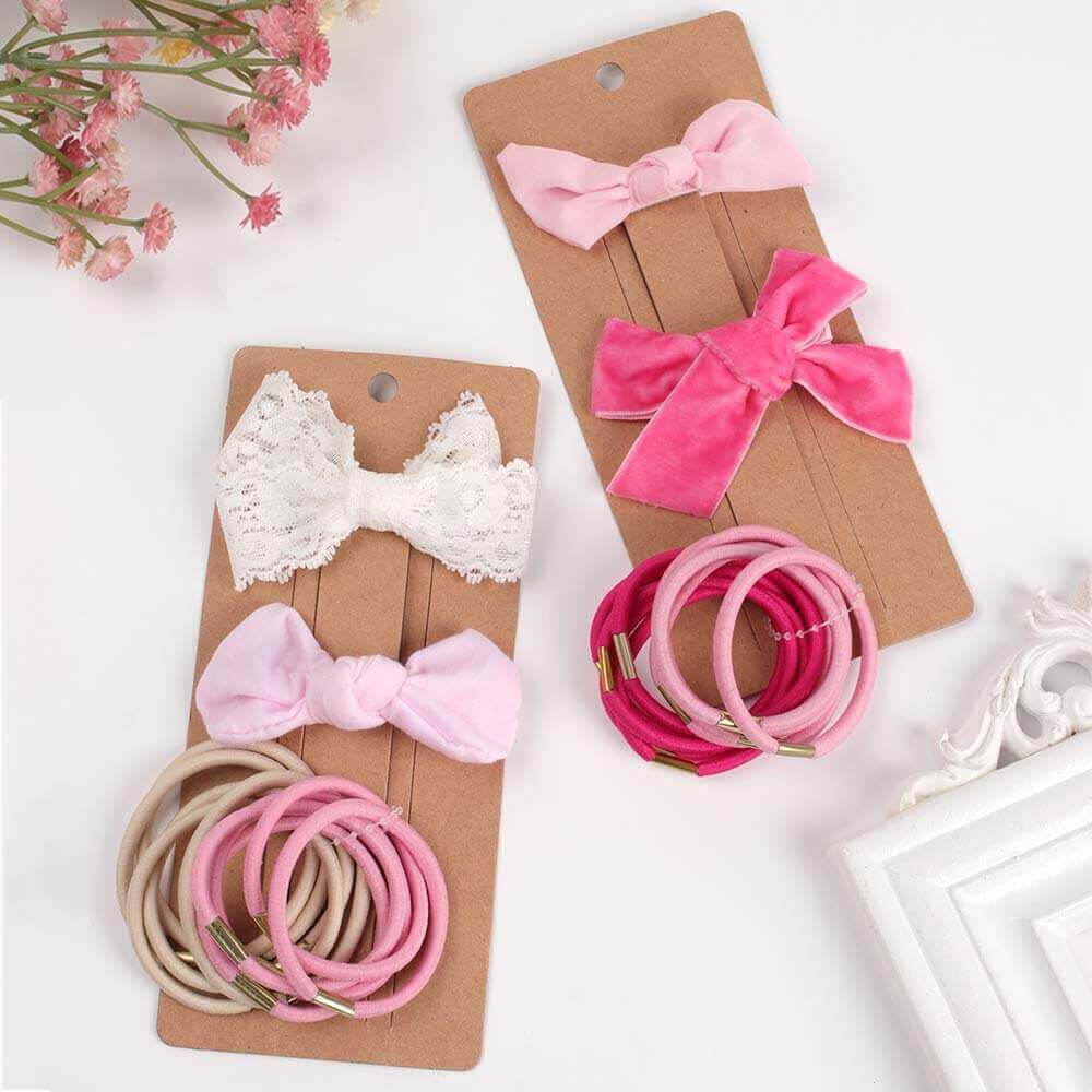 Pretty Pink Hair Clip Hair Ropes Set