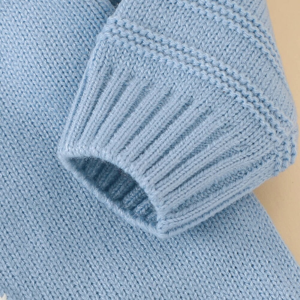 Plush Bunny Baby Knitted Romper