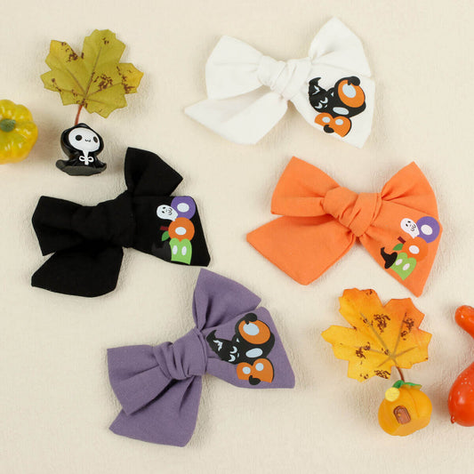 4'' Halloween Boo Ghost Hair Bows