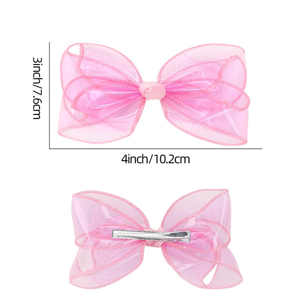 4 inch Transparent Jelly Hair Bows