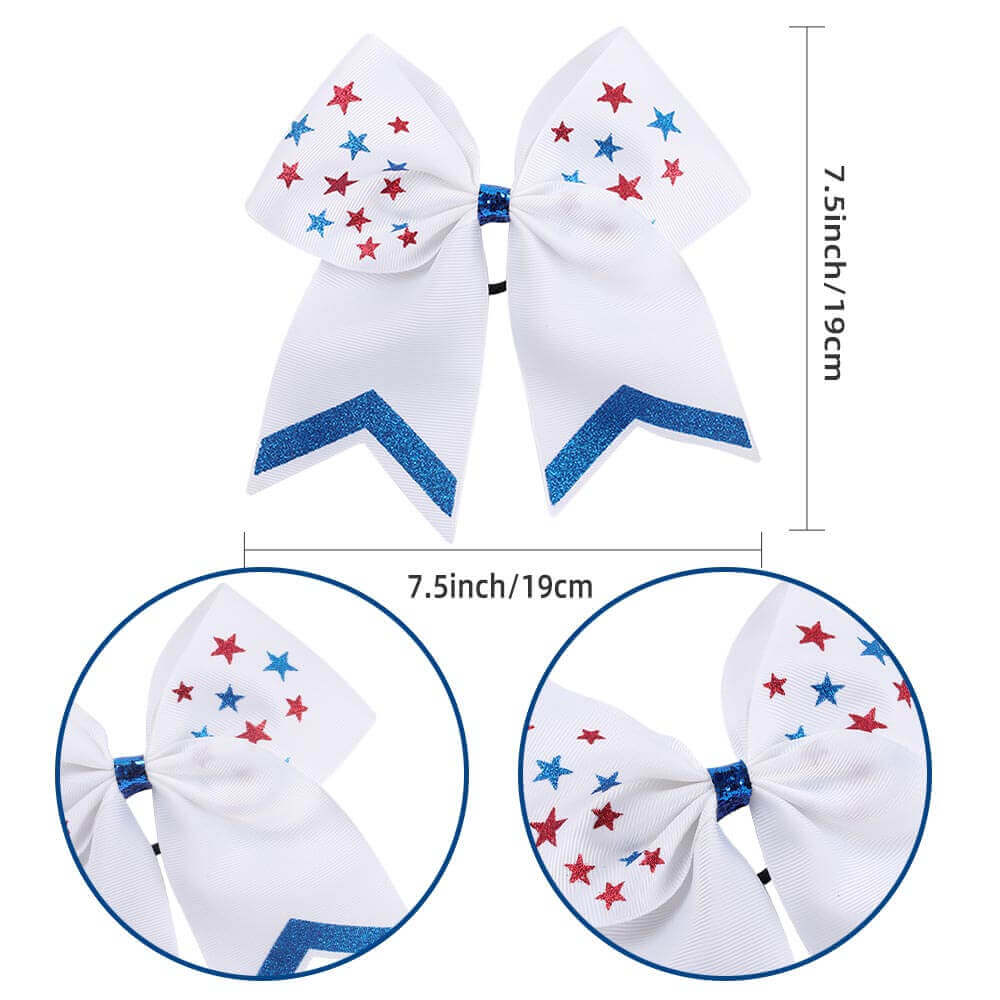 4th of July Stars Rhinestone Cheer Bows