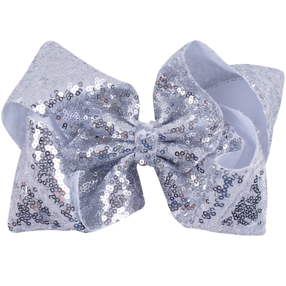 Jumbo Sequin Hair Bows (23 Color Available)