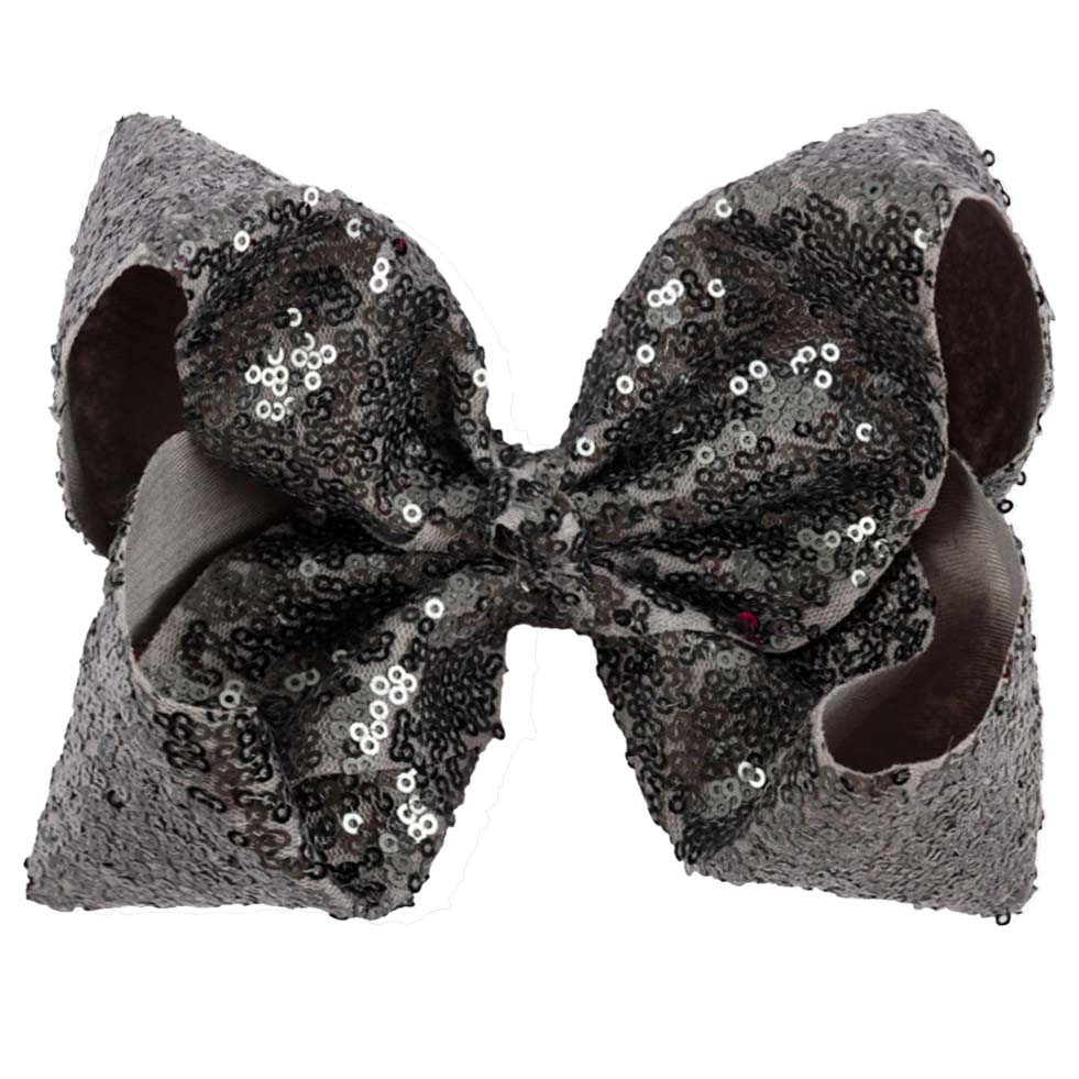 Jumbo Sequin Hair Bows (23 Color Available)