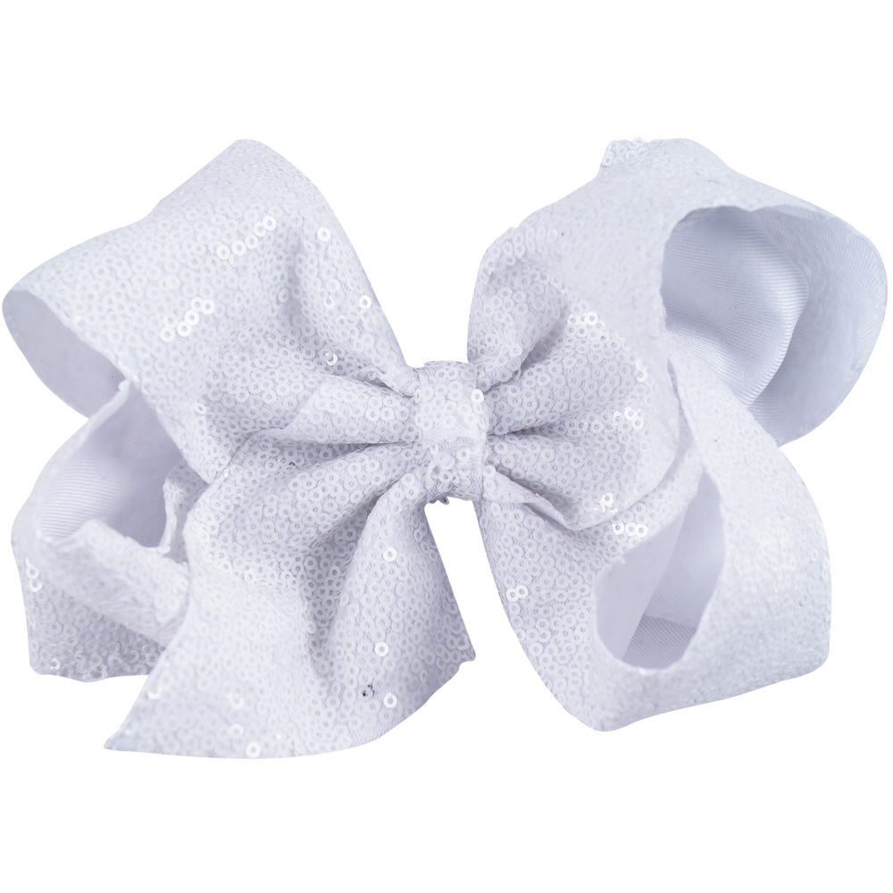 Jumbo Sequin Hair Bows (23 Color Available)