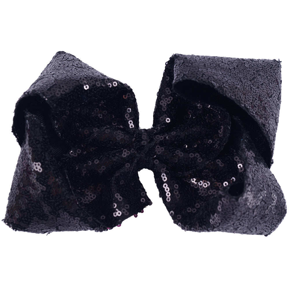 Jumbo Sequin Hair Bows (23 Color Available)