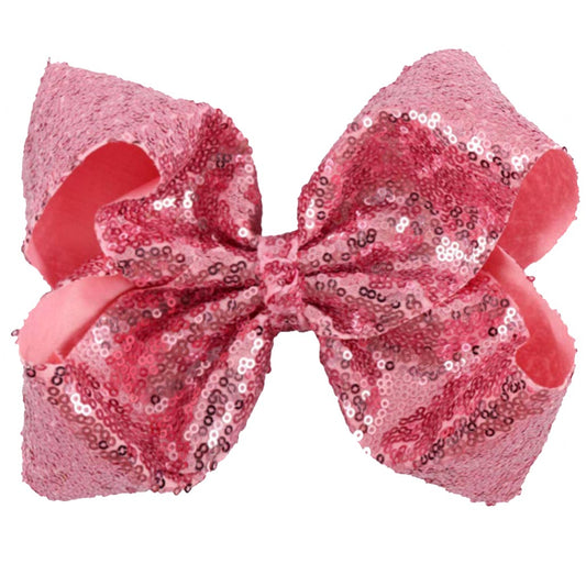 Jumbo Sequin Hair Bows (23 Color Available)