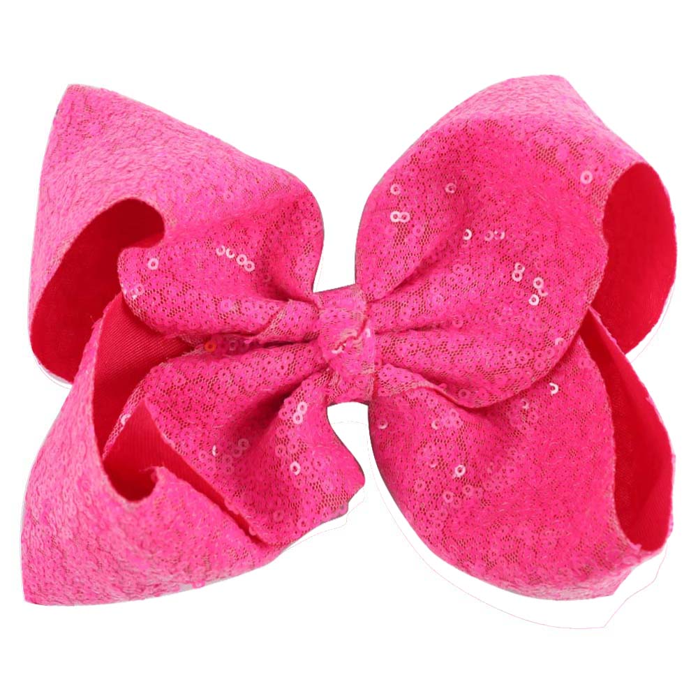 Jumbo Sequin Hair Bows (23 Color Available)