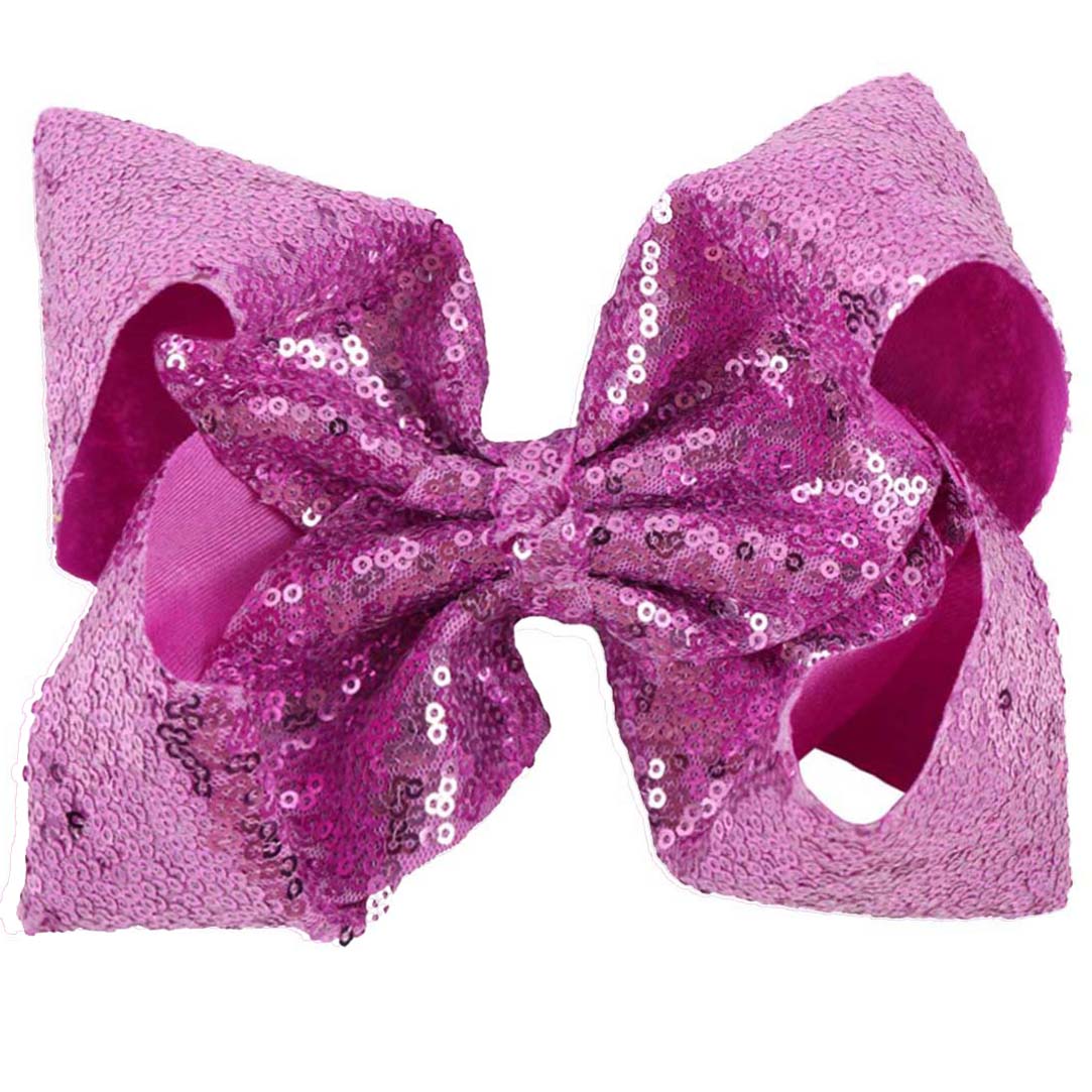 Jumbo Sequin Hair Bows (23 Color Available)