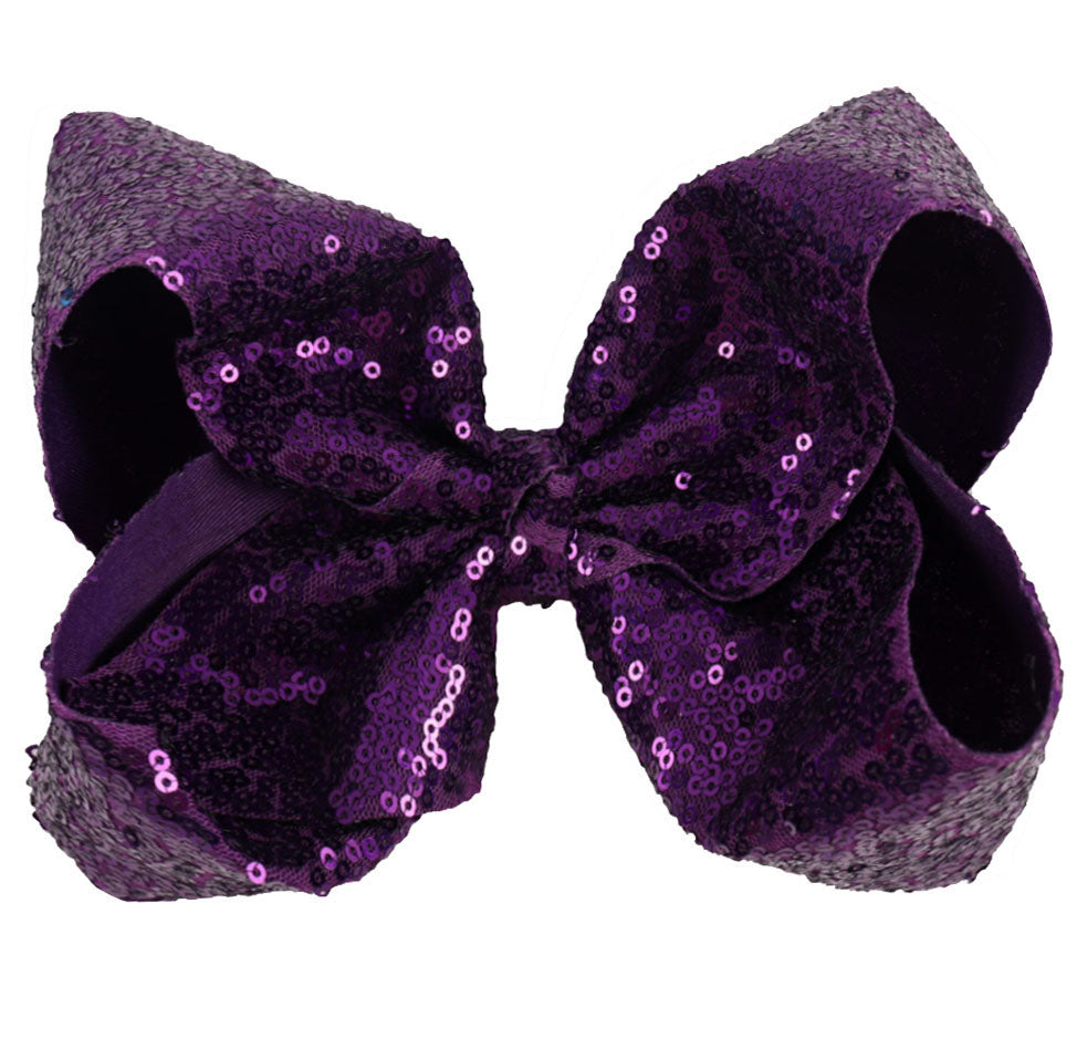 Jumbo Sequin Hair Bows (23 Color Available)