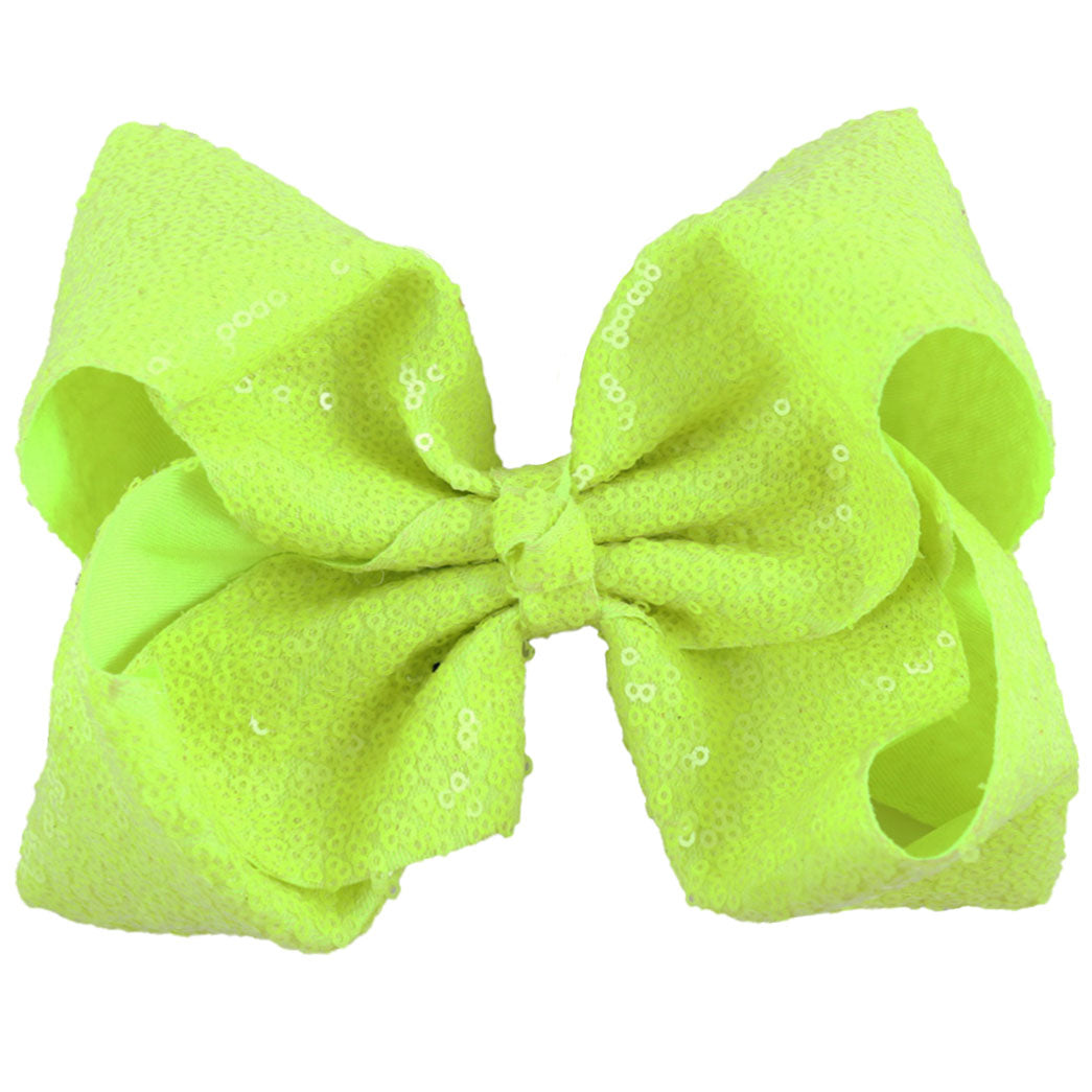 Jumbo Sequin Hair Bows (23 Color Available)