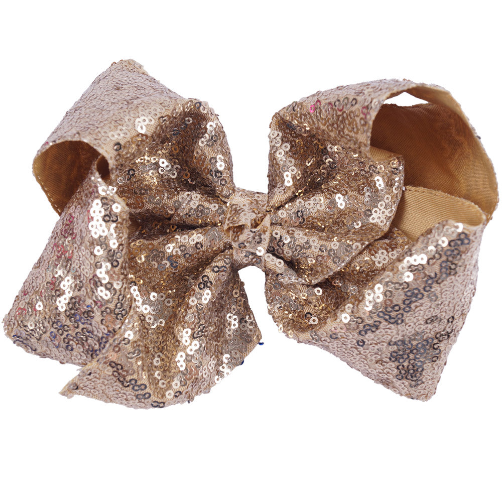 Jumbo Sequin Hair Bows (23 Color Available)