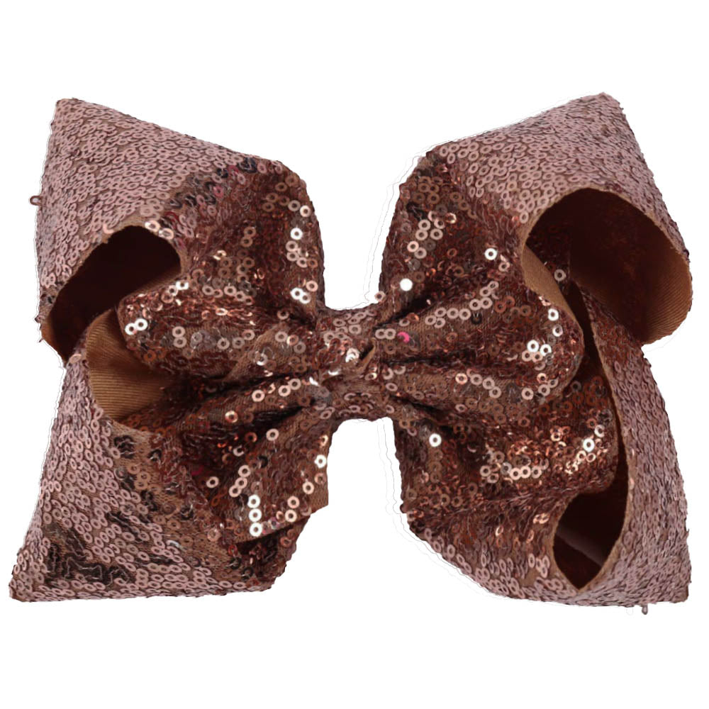 Jumbo Sequin Hair Bows (23 Color Available)