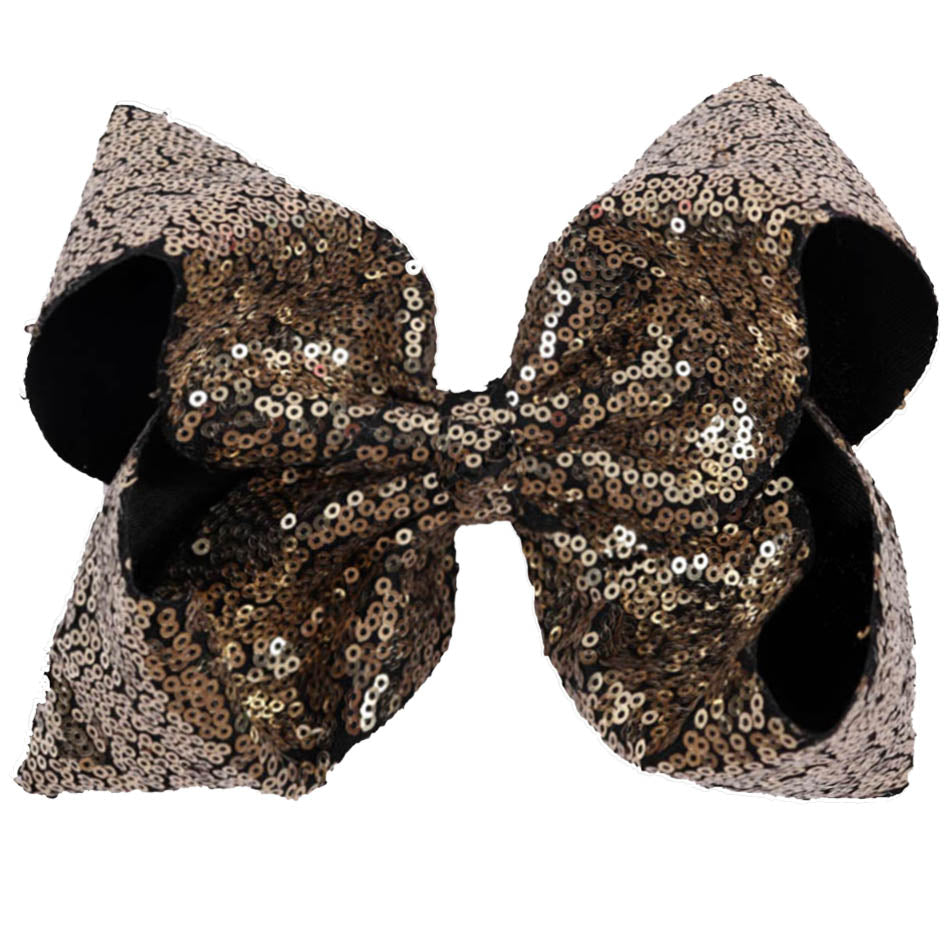 Jumbo Sequin Hair Bows (23 Color Available)