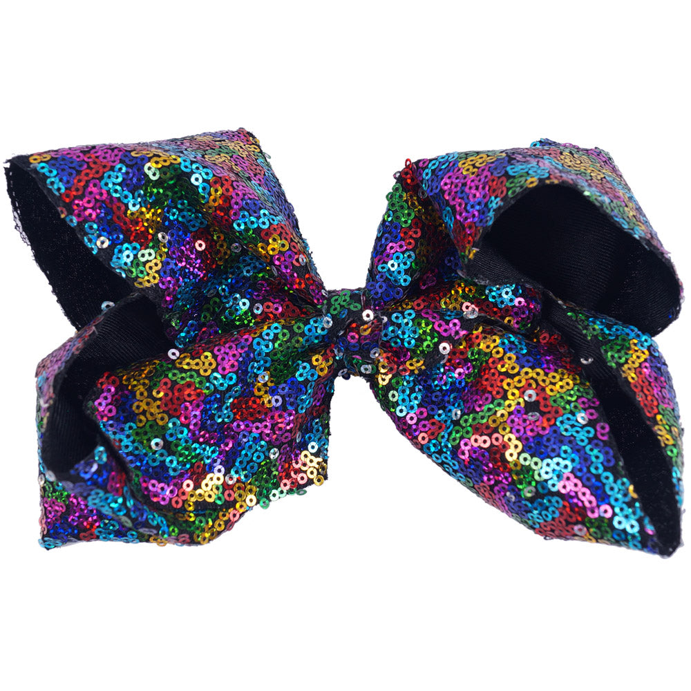 Jumbo Sequin Hair Bows (23 Color Available)