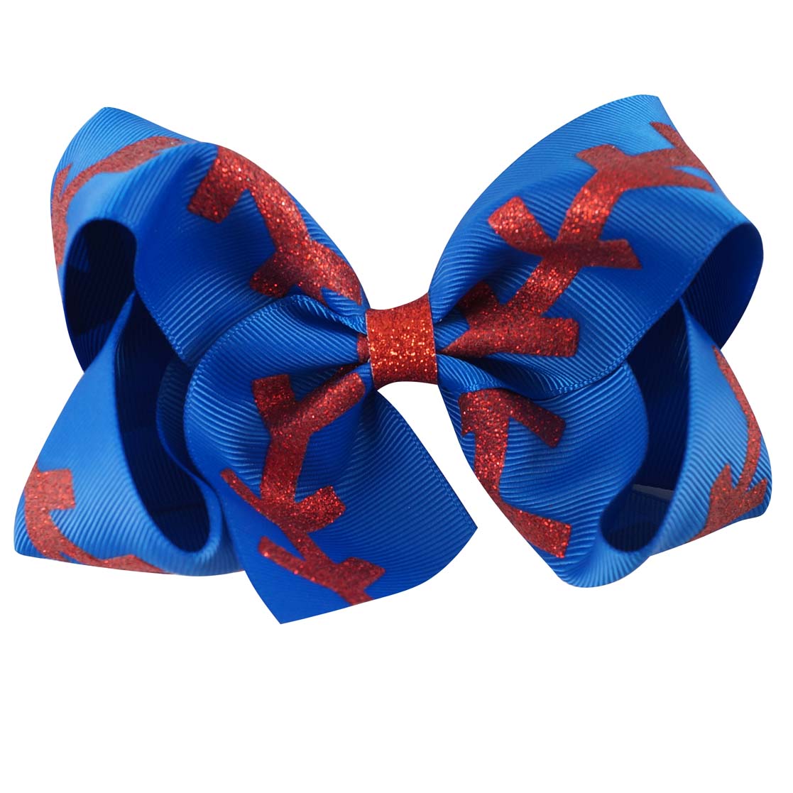 Glitter Softball Hair Bows | Baseball Hair Clips for Kids