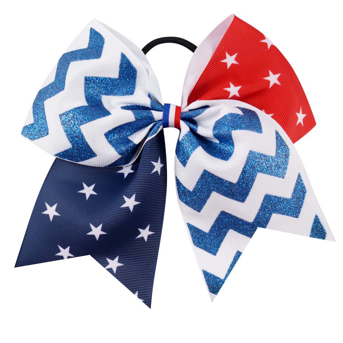 American Flag Cheer Bow