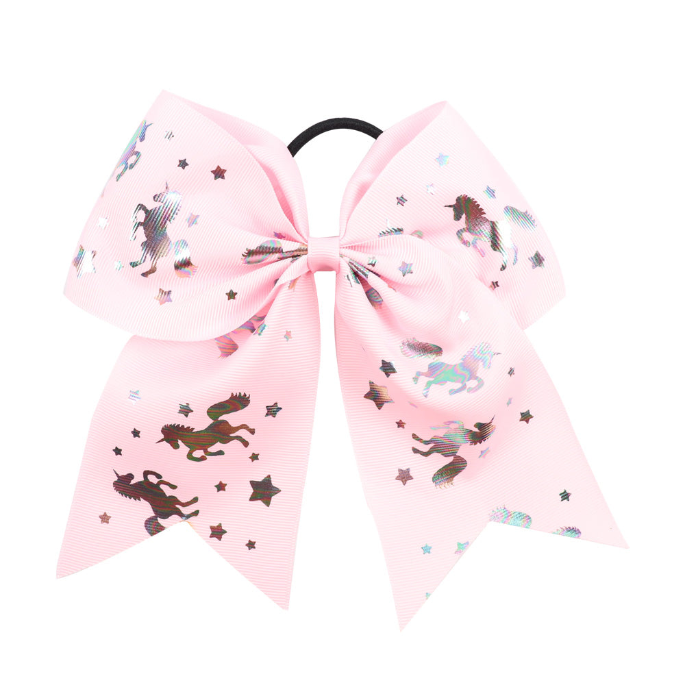 Unicorn Cartoon Cheer Bows