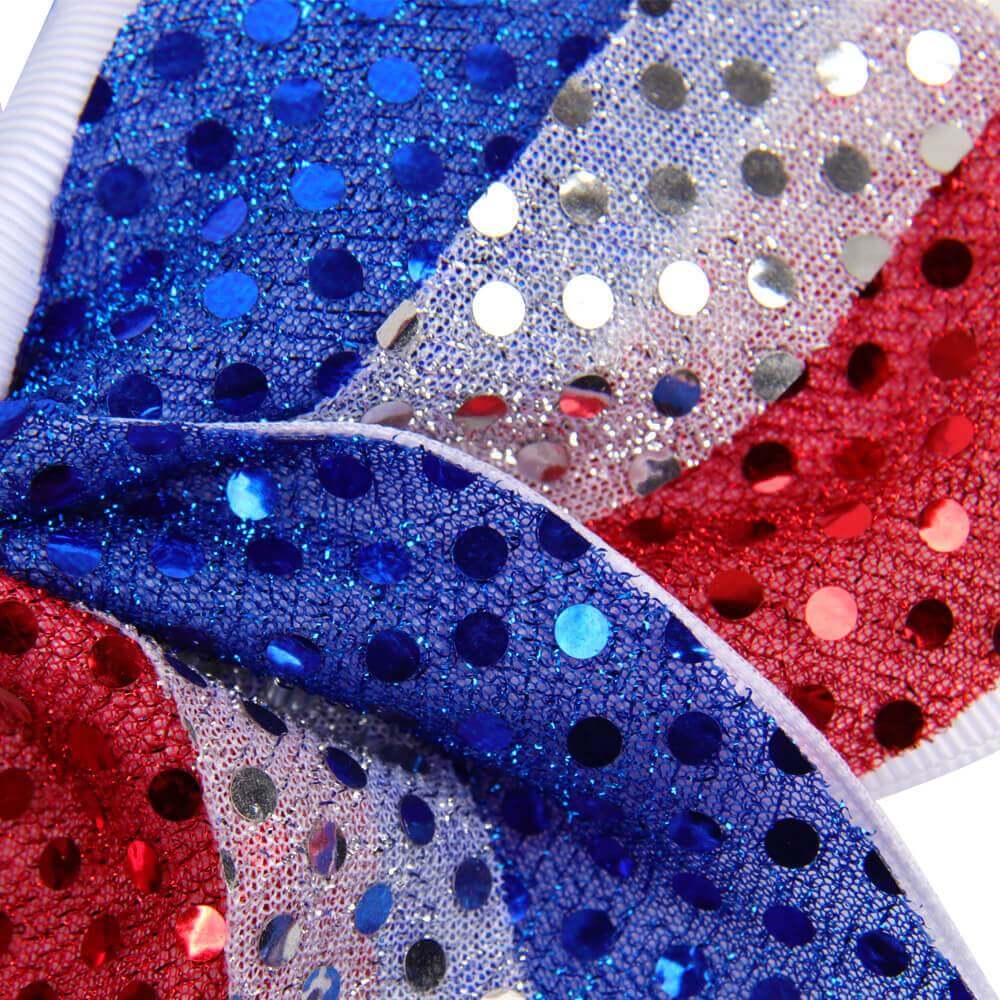 20PCS 4th of July Sequin Cheer Bows