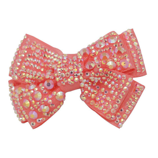 3.5'' Full Rhinestone Hair Bow Clips