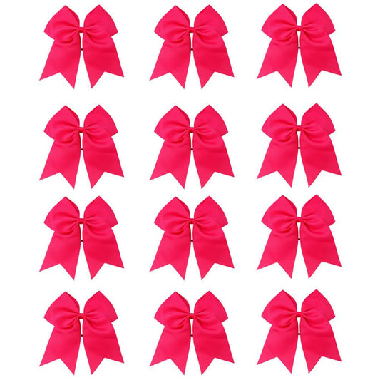 24PCS Pink Out Awareness Cheer Bows