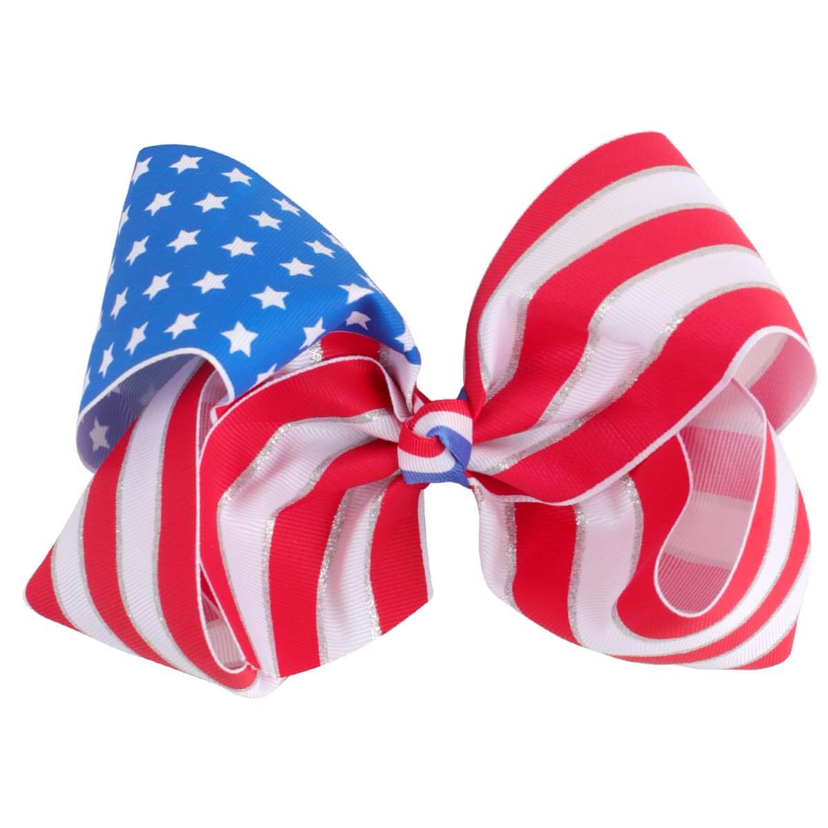 7'' American Flag Patriotic Hair Bows
