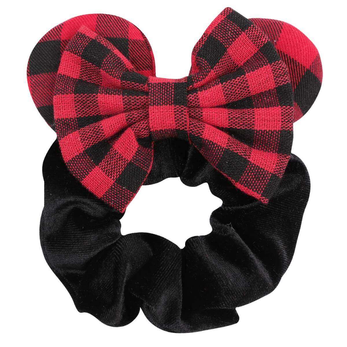 Cartoon Mouse Sequin Bow Scrunchie