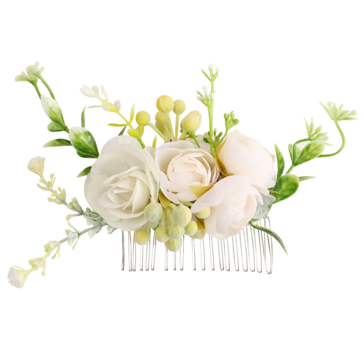 White Artificial flower Side combs