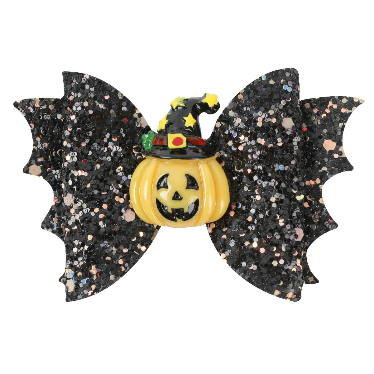 3'' Halloween Glitter Bat Wing Hair Bows