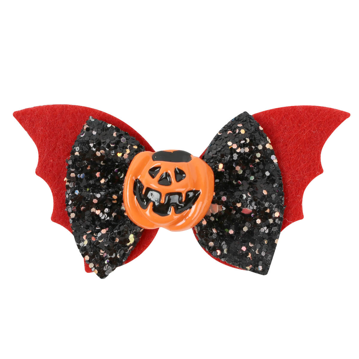 3'' Halloween Glitter Bat Wing Hair Bows