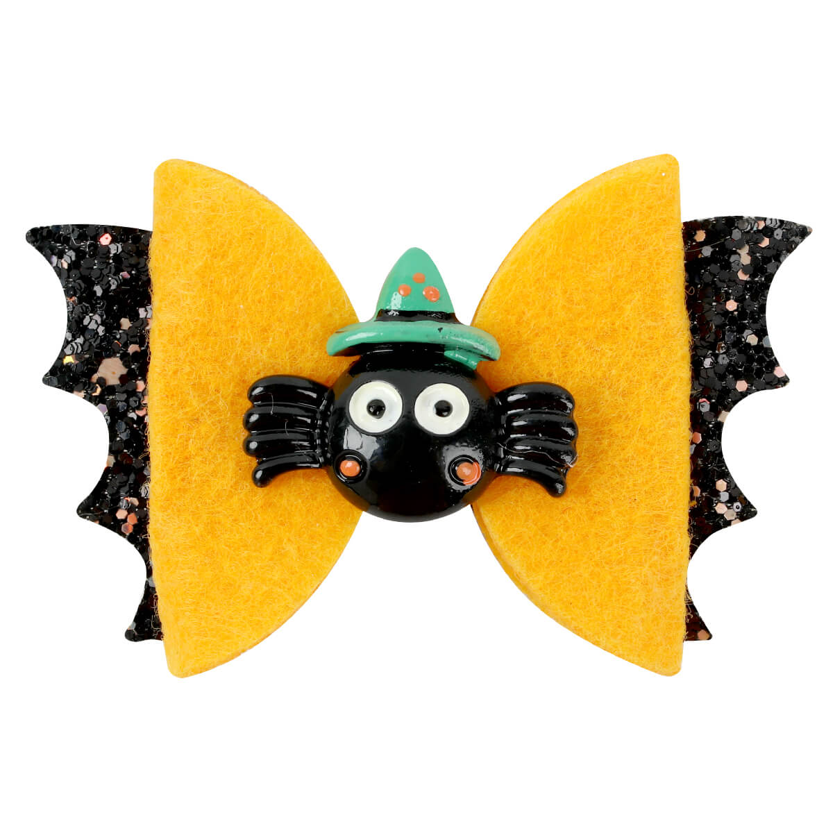 3'' Halloween Glitter Bat Wing Hair Bows