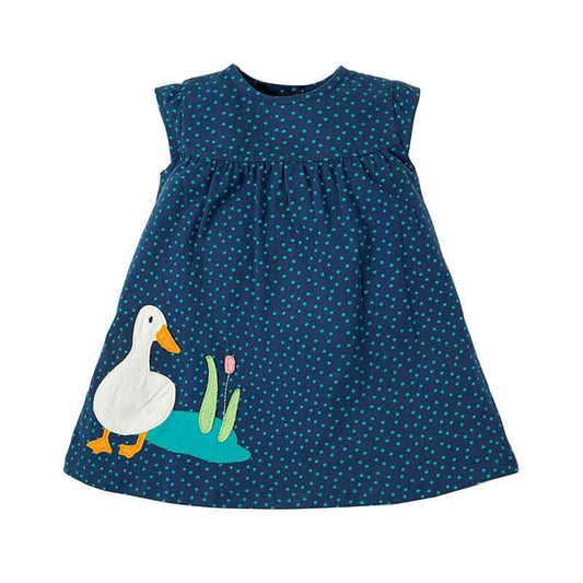 Cartoon Duck Polka Sleeveless Dress