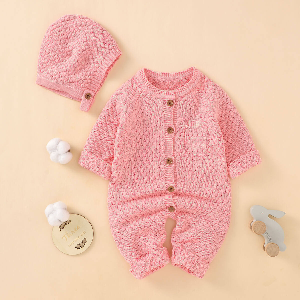 Baby Knitted Romper Newborn Cotton Romper